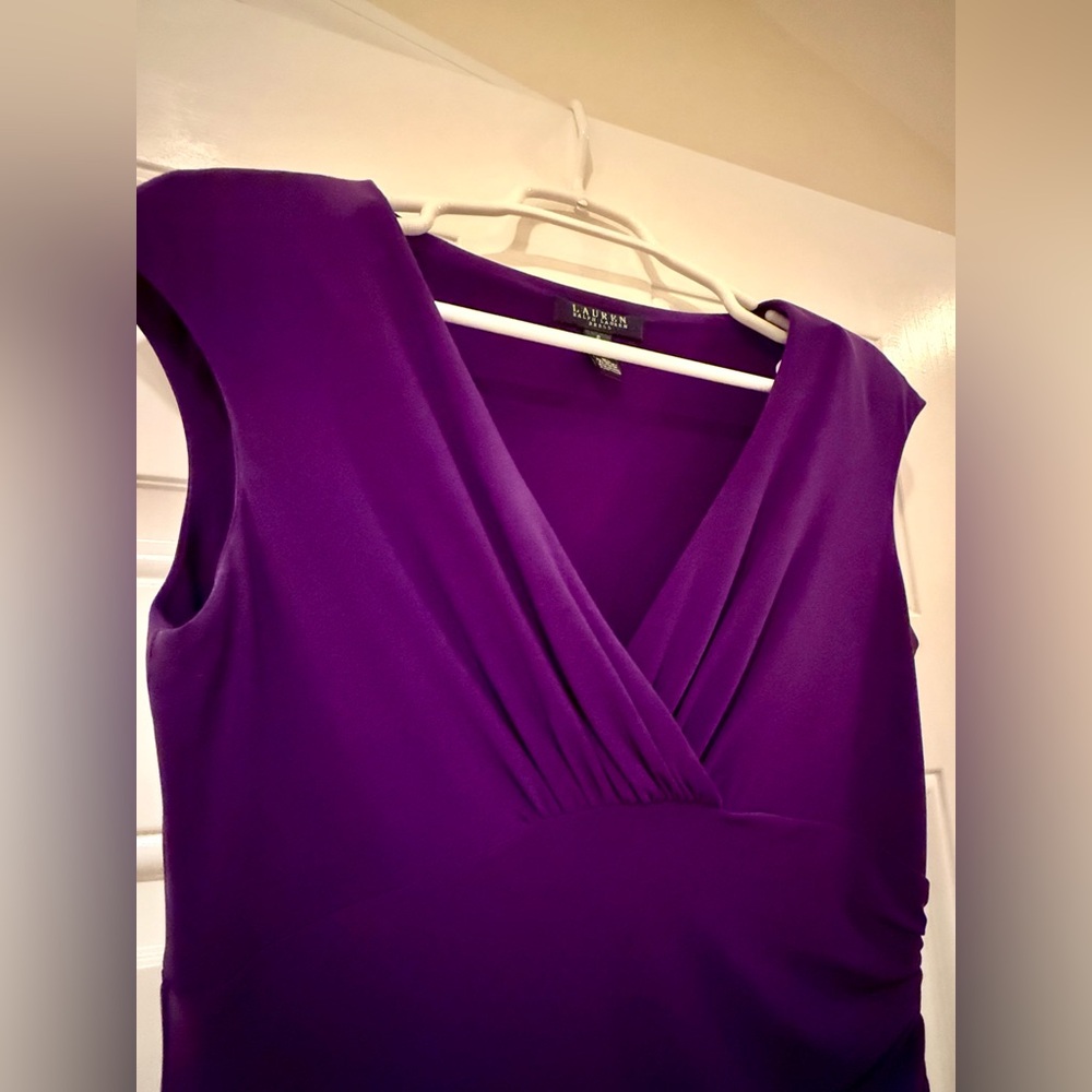 Lauren Ralph Lauren Deep Purple Cocktail Dress - Picture 3 of 4